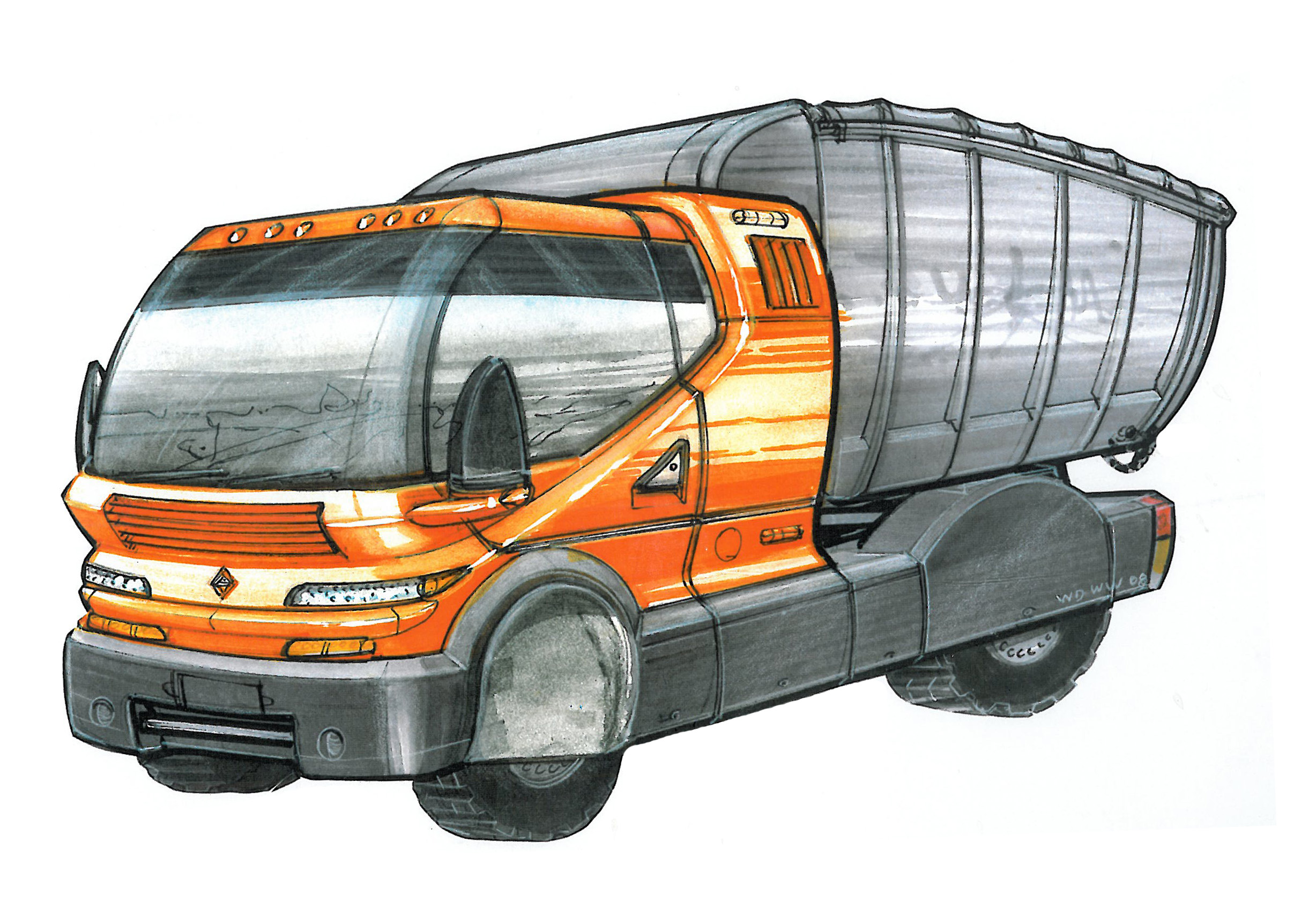 Industrial design Color rendering - Truck