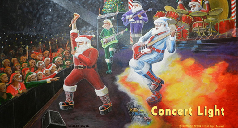 Concert Light - 2012 Holiday card Santa's Musical Concert