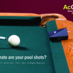 AcCueShot™ Billiard Training device on pool table