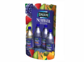 Counter-top display for Coca-Cola® – Dasani® Nuti-Water® 4 bottles