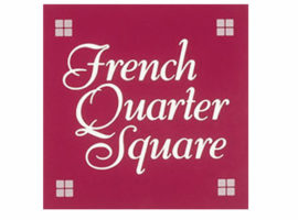 French Quarter Square 4 corner icons placed on the 4 corner square logo design