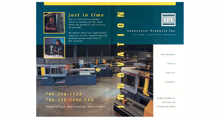 IPI Innovative Products sales brochure injection molding solutions market.