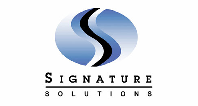 "S" swirl Signature Solutions Corporate Identity