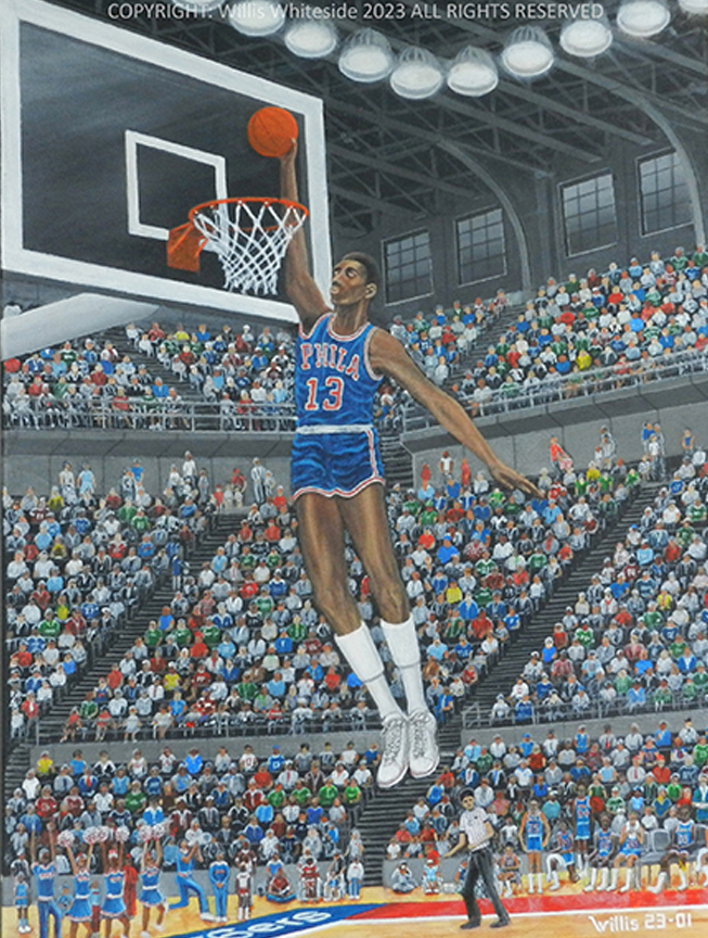 GOAT Sports Art by w2 basketball wilt chamberlain