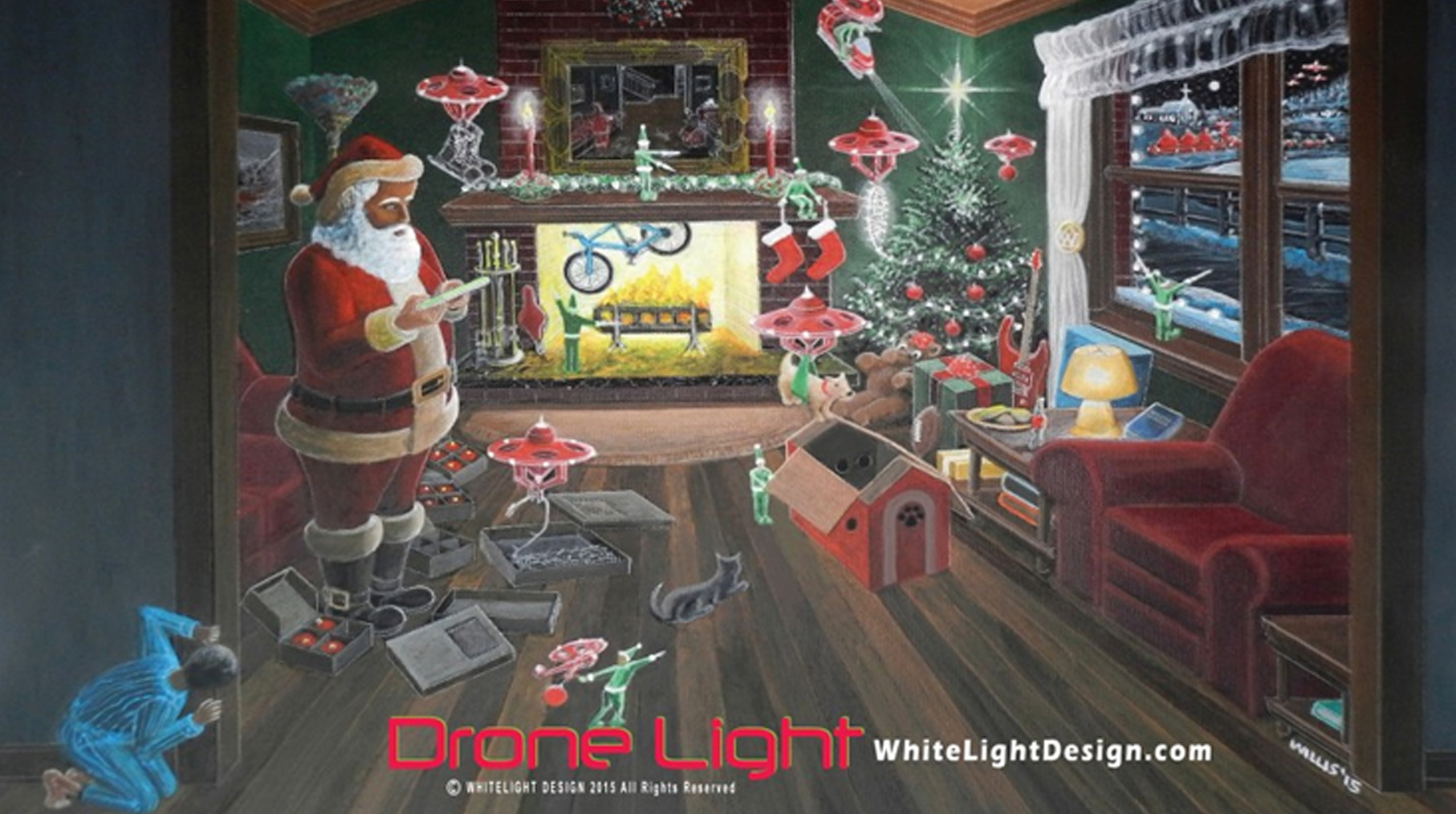 Drone Light 2015 WhiteLight Design annual Holiday Card