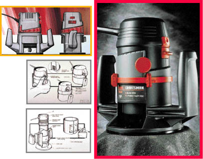 Industrial Design ramp lock router