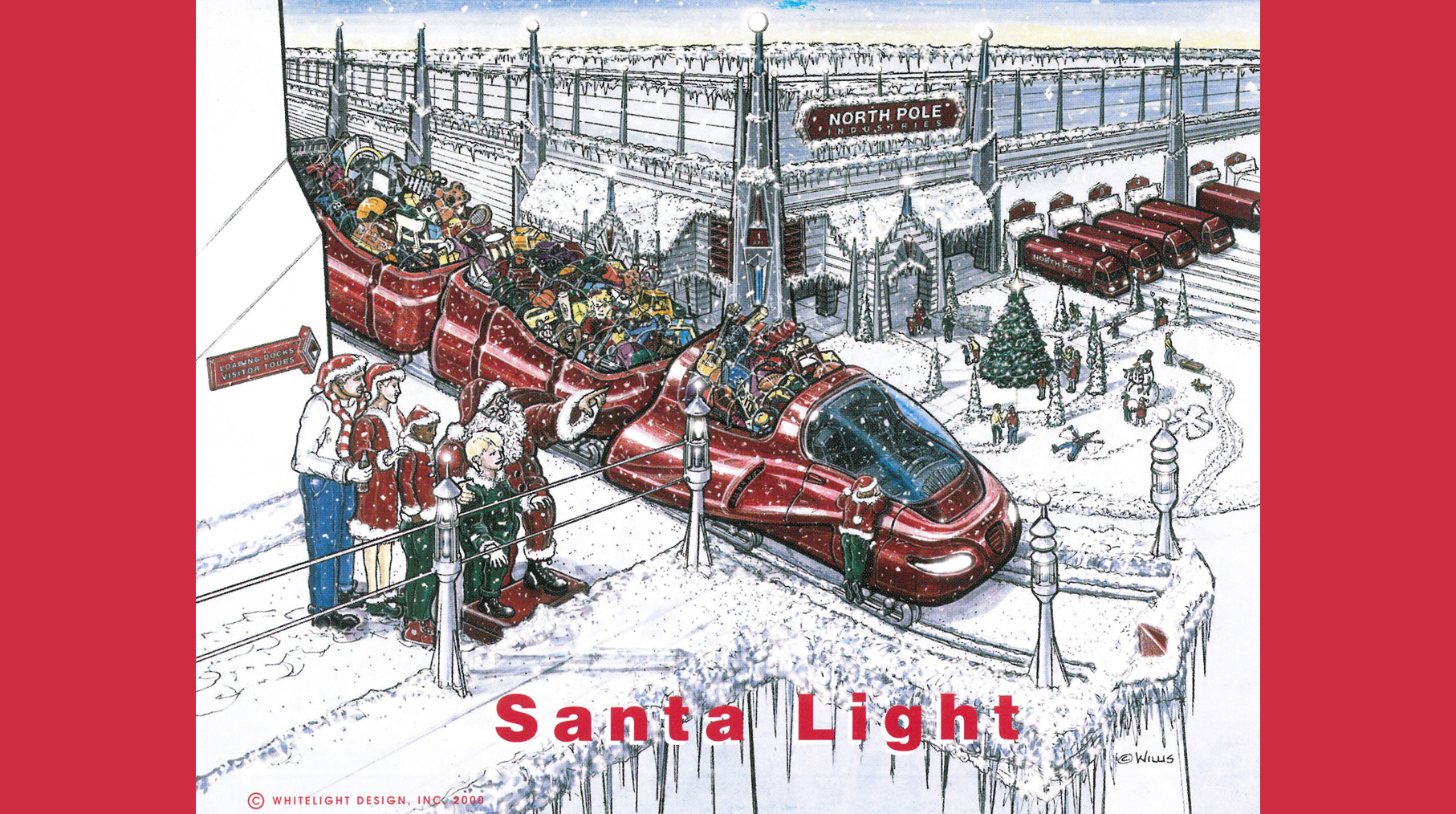 Santa Light 12000 WhiteLight Design annual Holiday Card