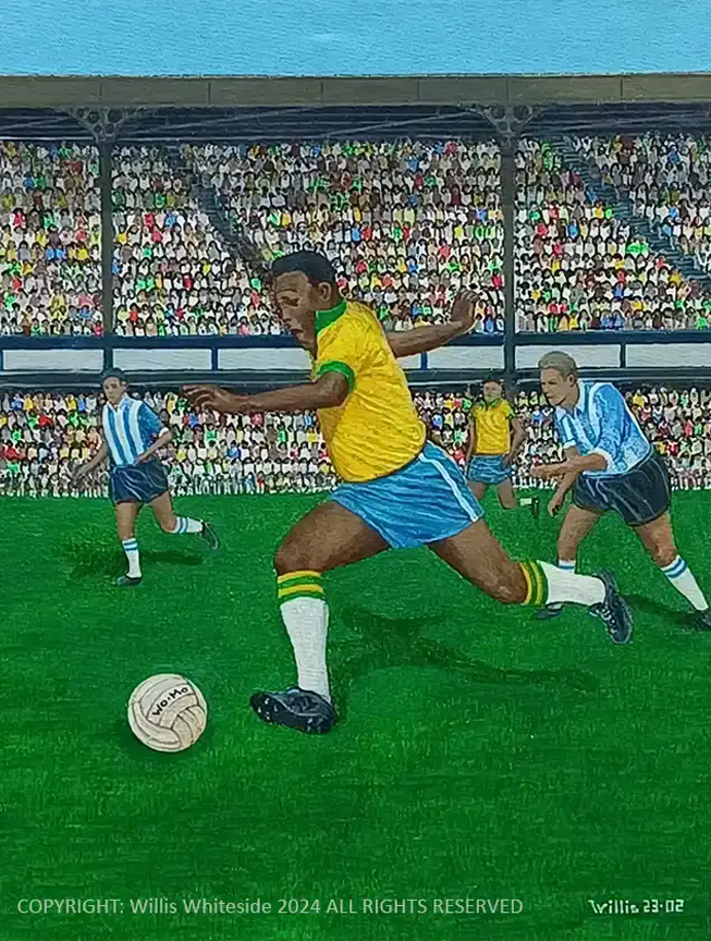 GOAT Sports Art by w2 Soccer Pele