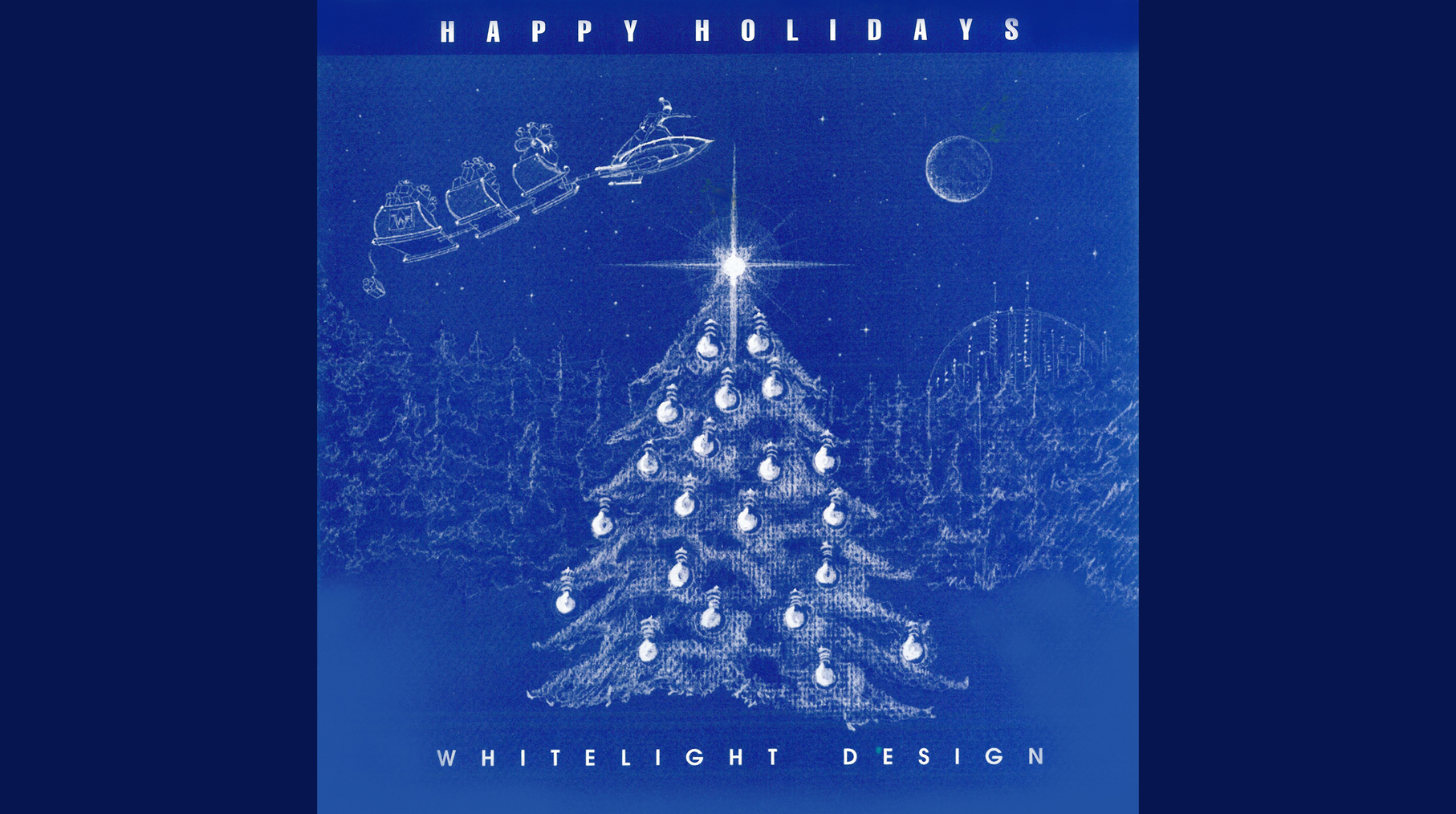 Tree Light 1997 WhiteLight Design annual Holiday Card